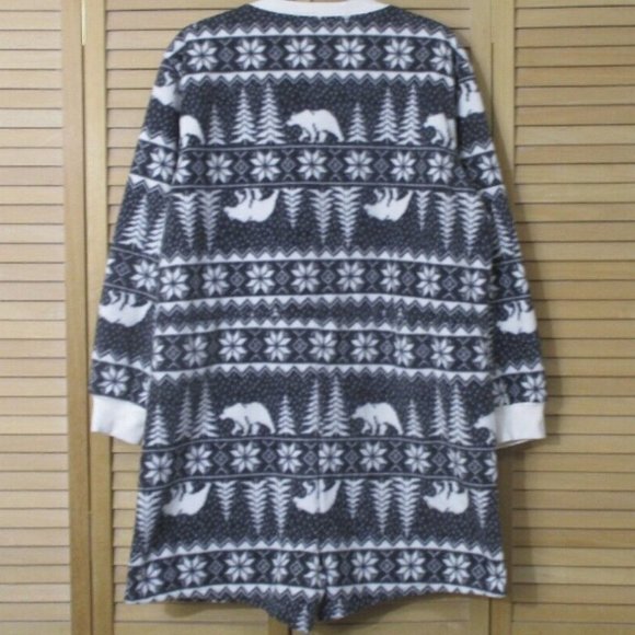 Old Navy Match The Fam Fleece Henley Pajama Romper Size L - Picture 7 of 9